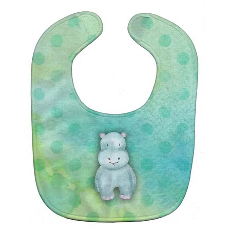 CAROLINES TREASURES Polkadot Hippopotamus Watercolor Baby Bib BB7389BIB